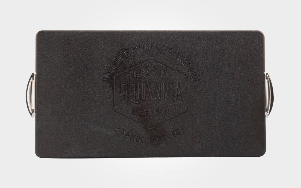Samuel Groves Britannia Cast Iron Double Burner Griddle 45cm x 25cm