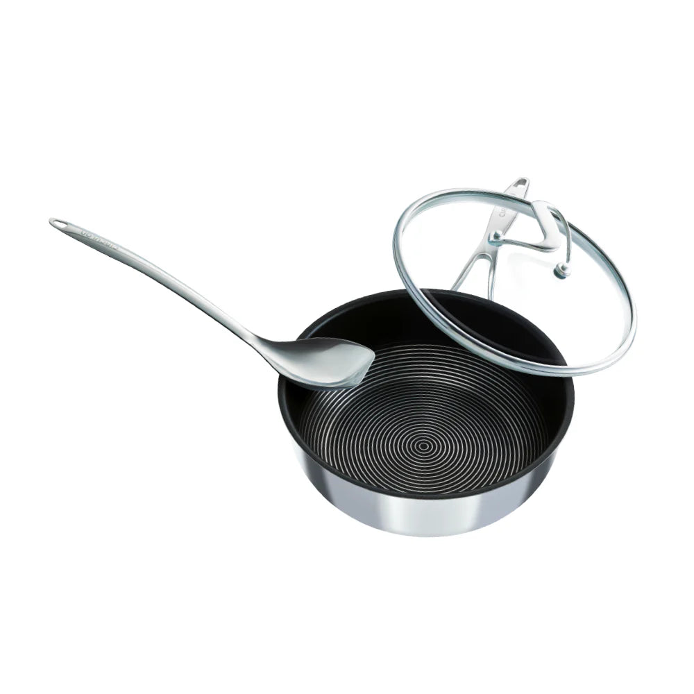 Circulon SteelShield™ Hybrid Non-Stick Chef Sauté Pan & Spoon Set – 24cm / 3L