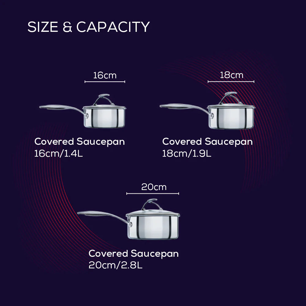 Circulon SteelShield™ Hybrid Non-Stick Saucepan Set - 16/18/20cm Saucepan