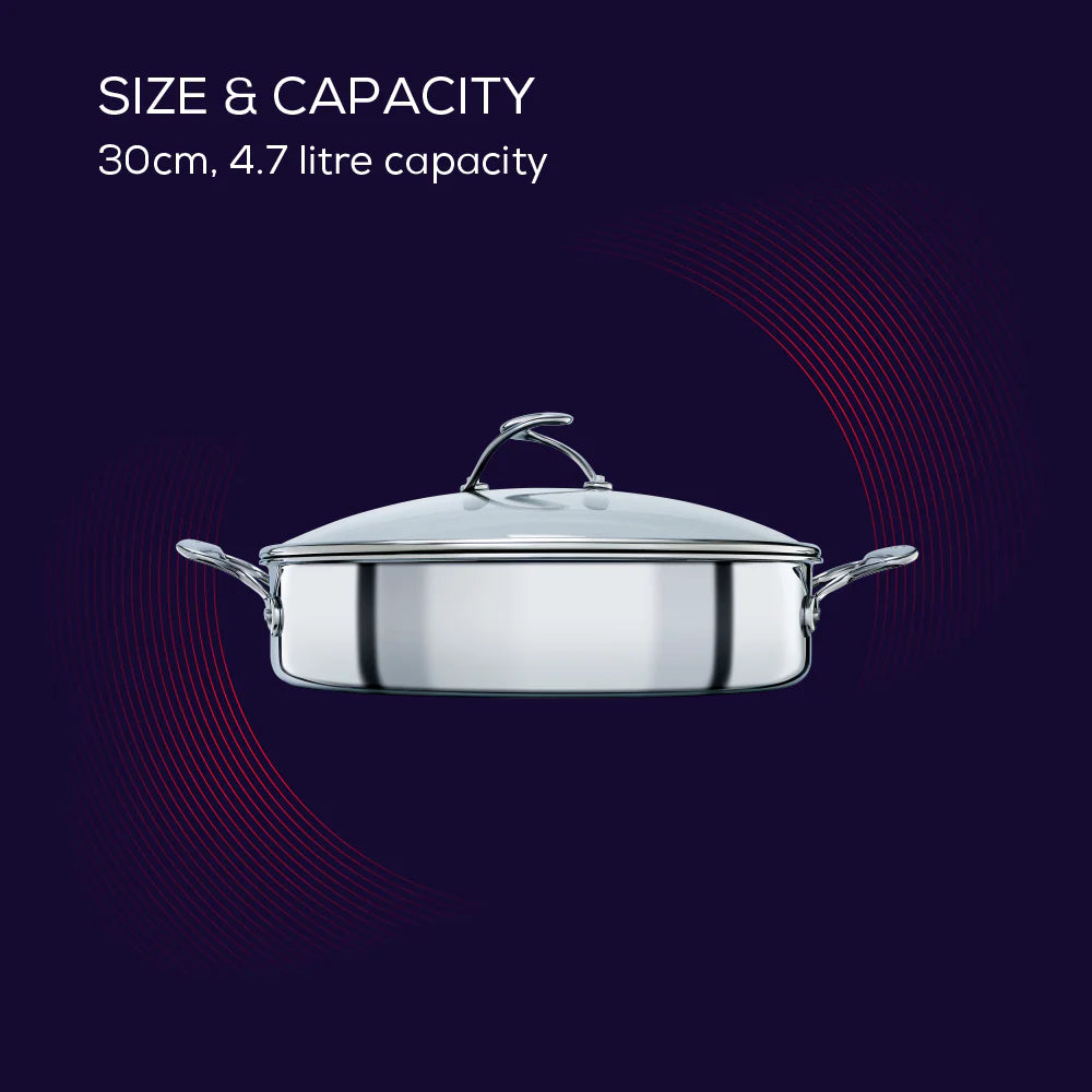 Circulon SteelShield™ Hybrid Non-Stick Sautéuse Pan &amp; Lid – 30cm