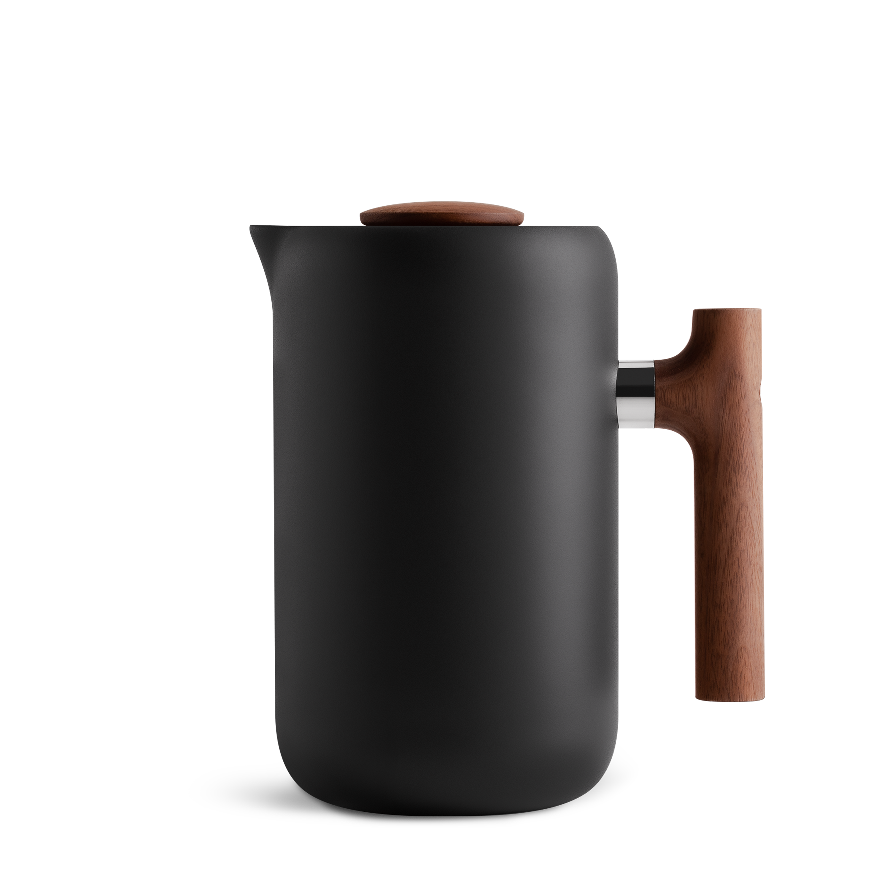 Fellow Clara French Press - 24oz - Matte Black & Walnut Handle