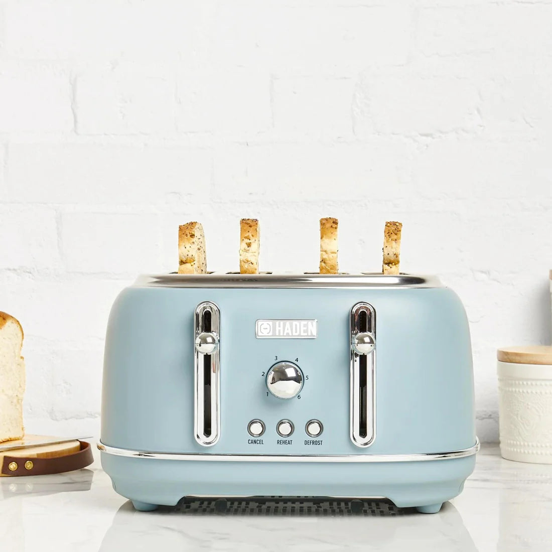 Haden Highclere Blue 4 Slice Toaster