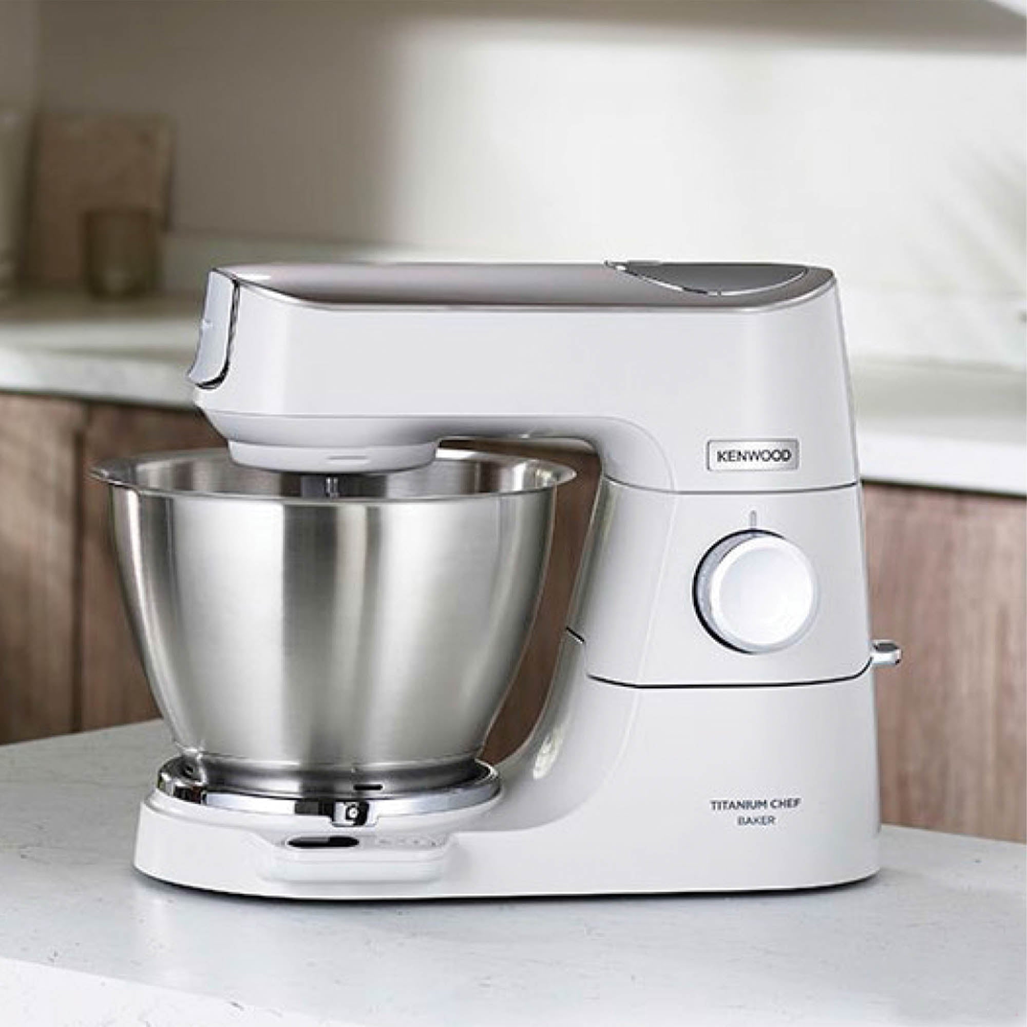 Kenwood 5L Titanium Chef Baker Stand Mixer – White