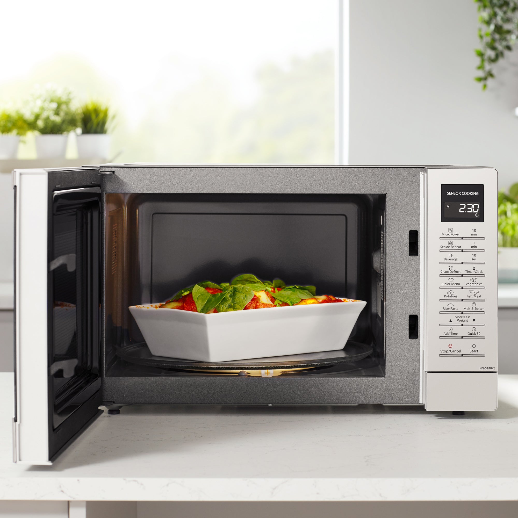 Panasonic Inverter Microwave Oven Stainless Steel - 32L, 1000W