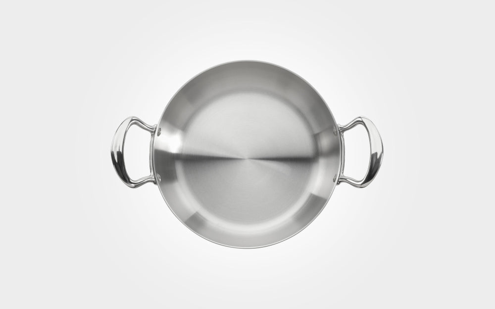 Samuel Groves Classic Stainless Steel Triply Chefs Pan Double Handled