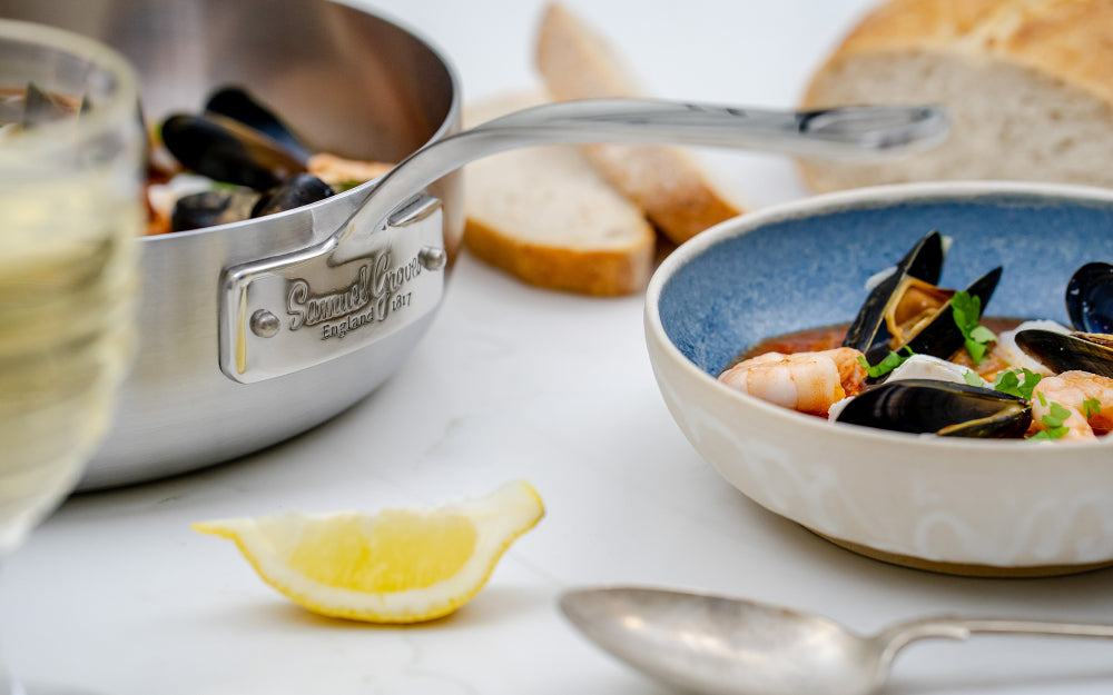 Samuel Groves Classic Stainless Steel Triply Chefs Pan