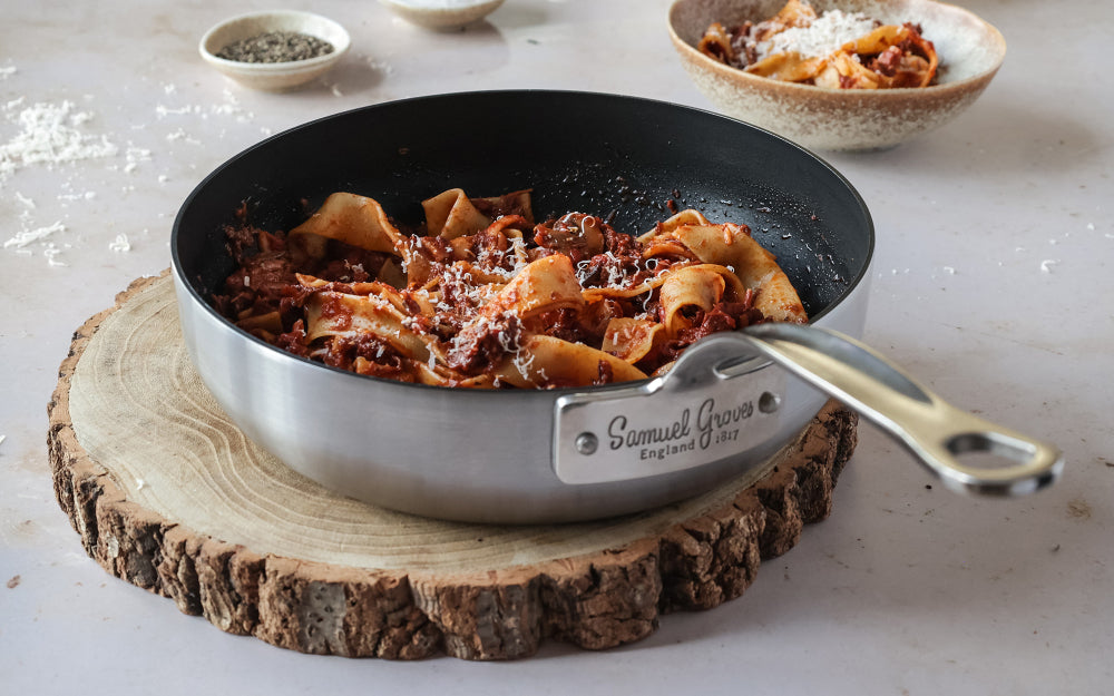 Samuel Groves Classic Non-Stick Stainless Steel Triply Chefs Pan