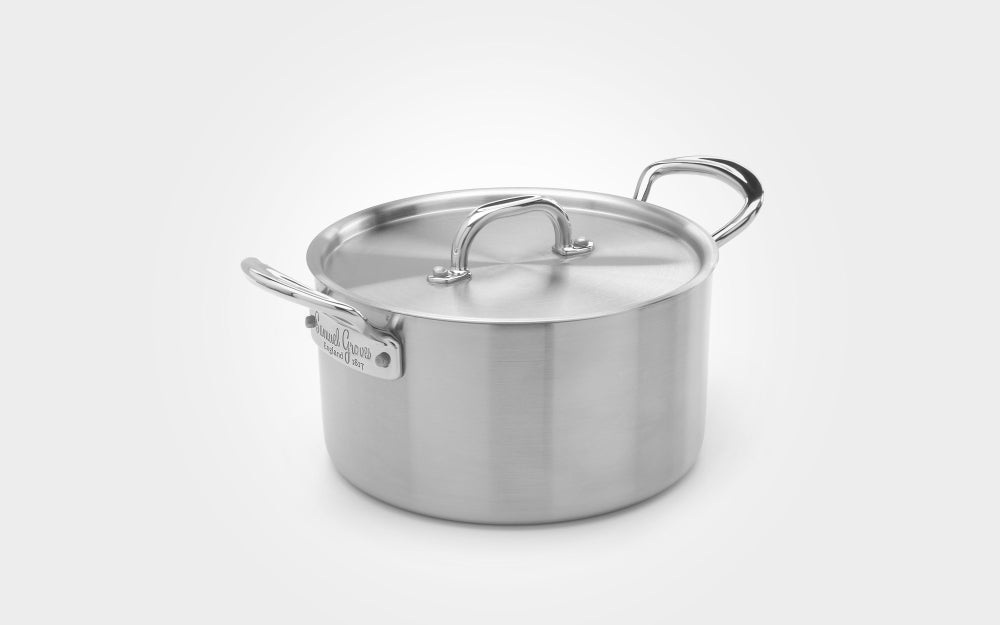 Samuel Groves Classic Stainless Steel Triply Casserole Pan with Lid