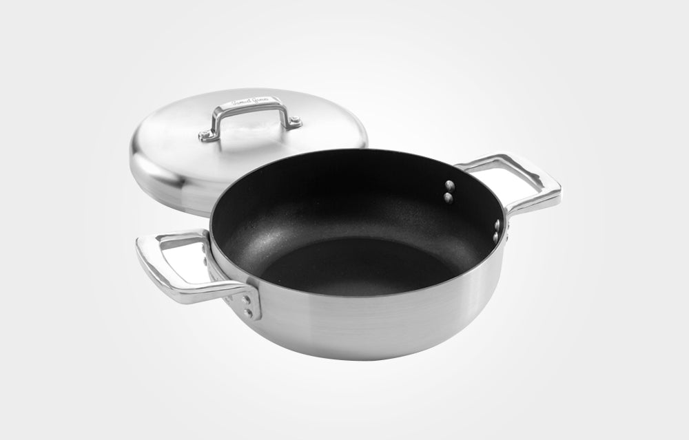 Samuel Groves Urban Stainless Steel Non-Stick Triply Chefs Pan with Domed Lid