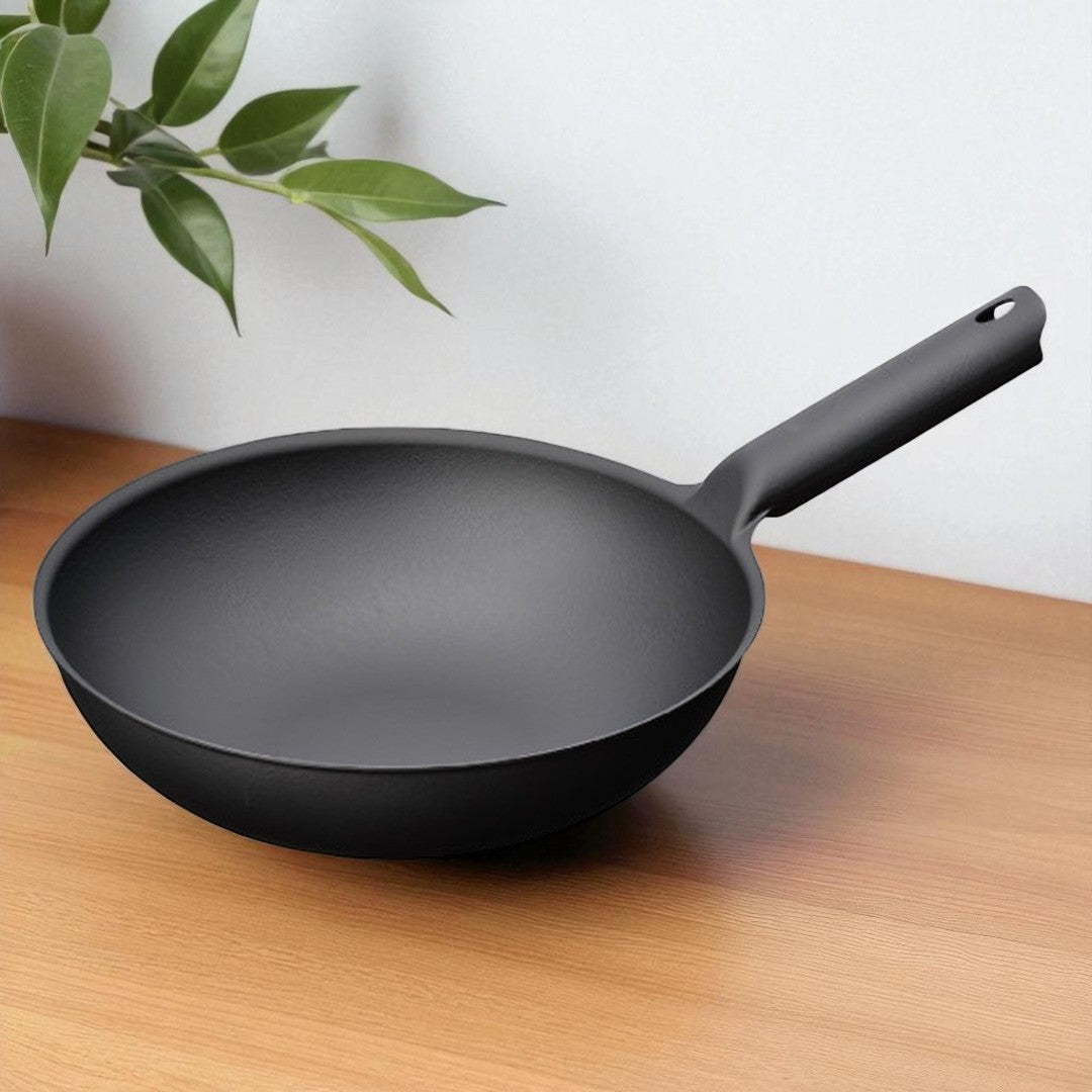 Unilloy Lightweight Cast Iron Wok – 29cm / 31cm