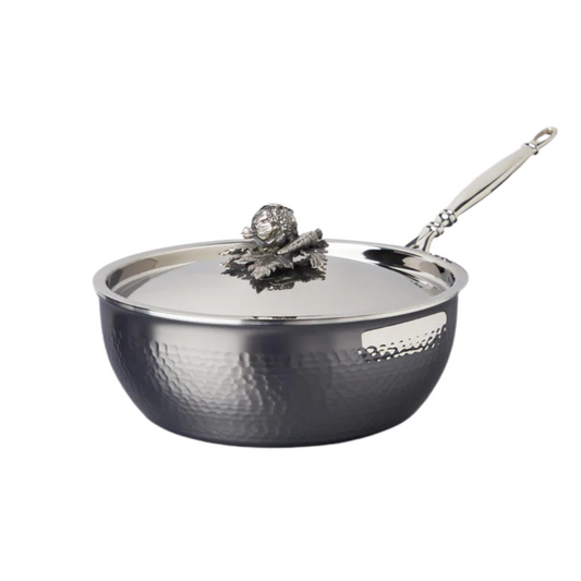 Ruffoni Opus Prima 24cm / 3.8L Covered Chef Pan – Cauliflower & Carrot Finial
