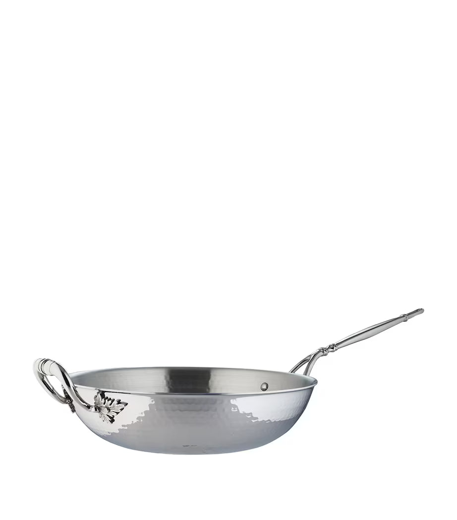 Ruffoni Opus Prima 30cm / 4.5L Open Bowl Sauté Pan – Hammered Stainless Steel
