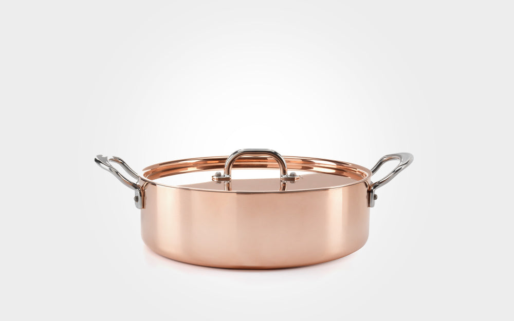 Samuel Groves 26cm Copper InductionSauté Pan Side Handles with Lid