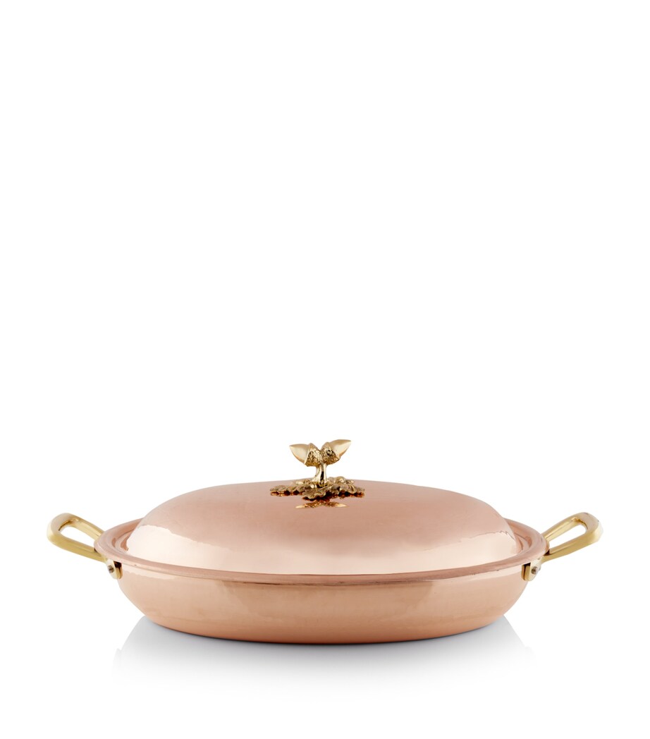 Ruffoni Historia 38cm Covered Oval Copper Dish – Handcrafted in Italy