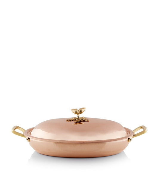 Ruffoni Historia 38cm Covered Oval Copper Dish – Handcrafted in Italy