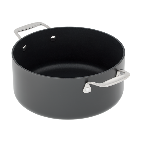Stellar Hard Anodised, 24cm Casserole, 5L, Non-Stick