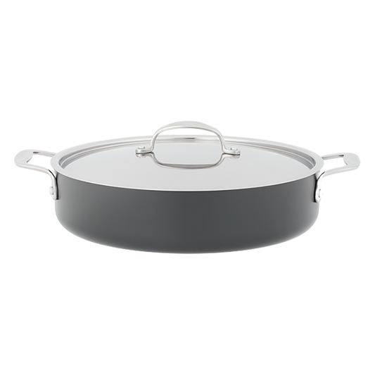 Stellar Hard Anodised, 28cm Sauteuse Pan, Non-Stick