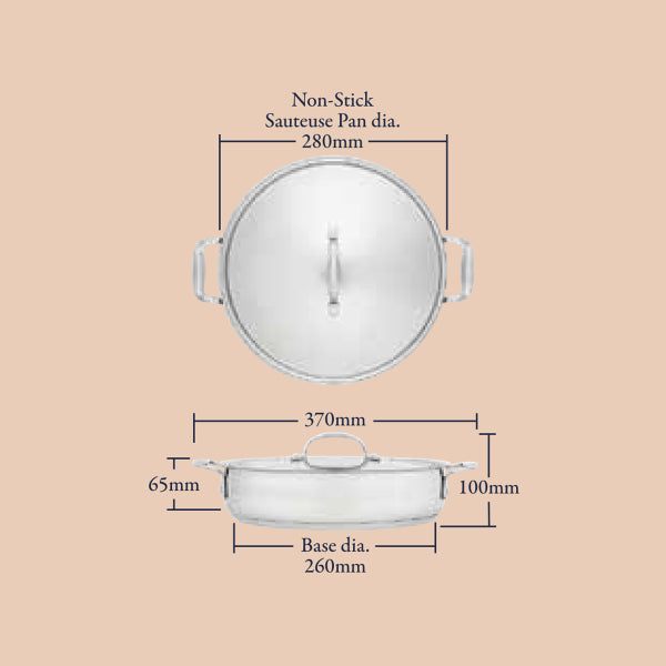 Stellar Profile, 28cm Sauteuse Pan, 2.5l, Non-Stick