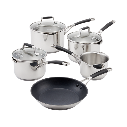 Stellar Flow, 5 Piece Draining Saucepan Set