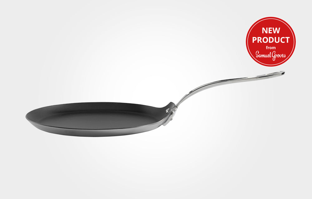 Samuel Groves Classic 26cm Non-Stick Stainless Steel Triply Crepe Pan